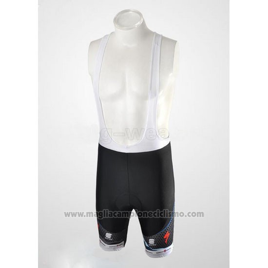 2010 Abbigliamento Ciclismo Saxo Bank Nero e Bianco Manica Corta e Salopette